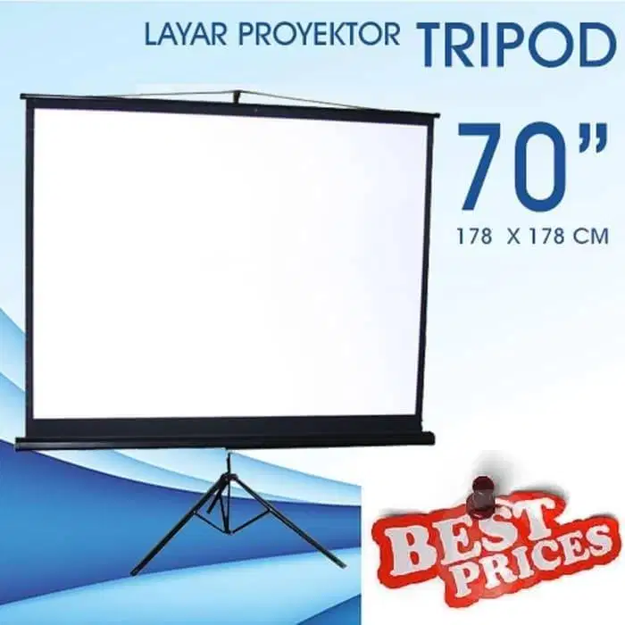 Screen Layar Tripod Proyektor Projector 70 inch 70 Presentasi