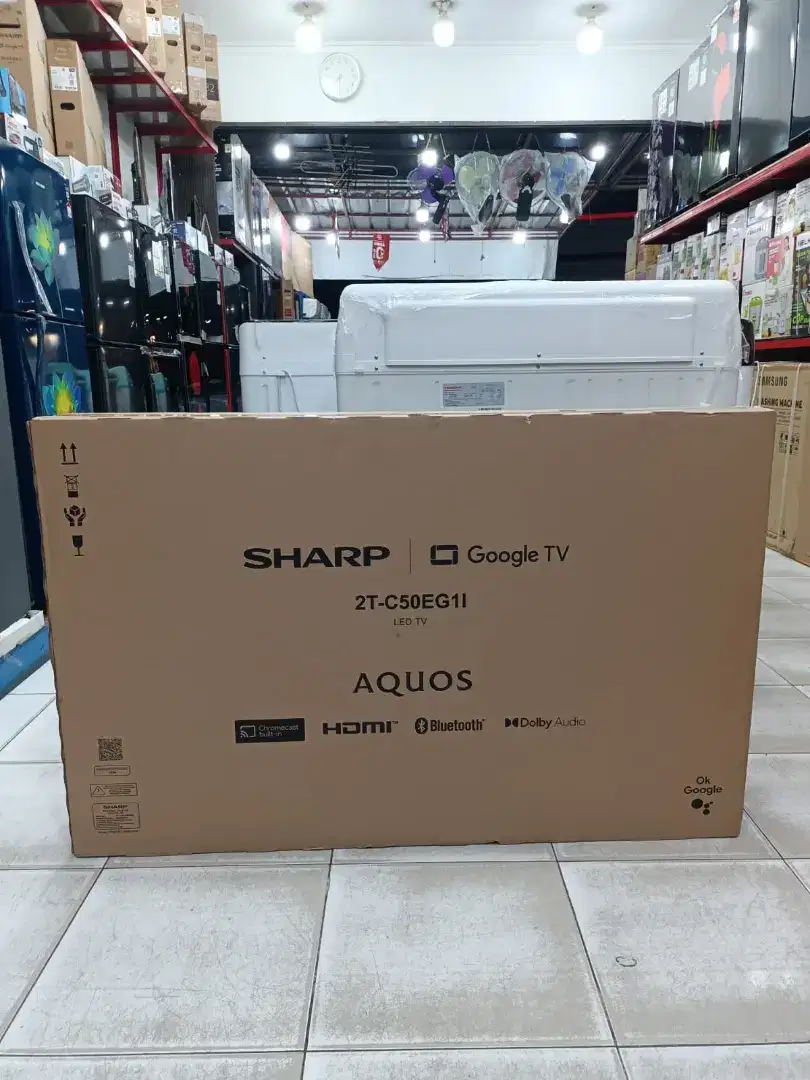 Led TV Sharp Google tv 50inch Barang Baru Garansi Resmi Pabrik