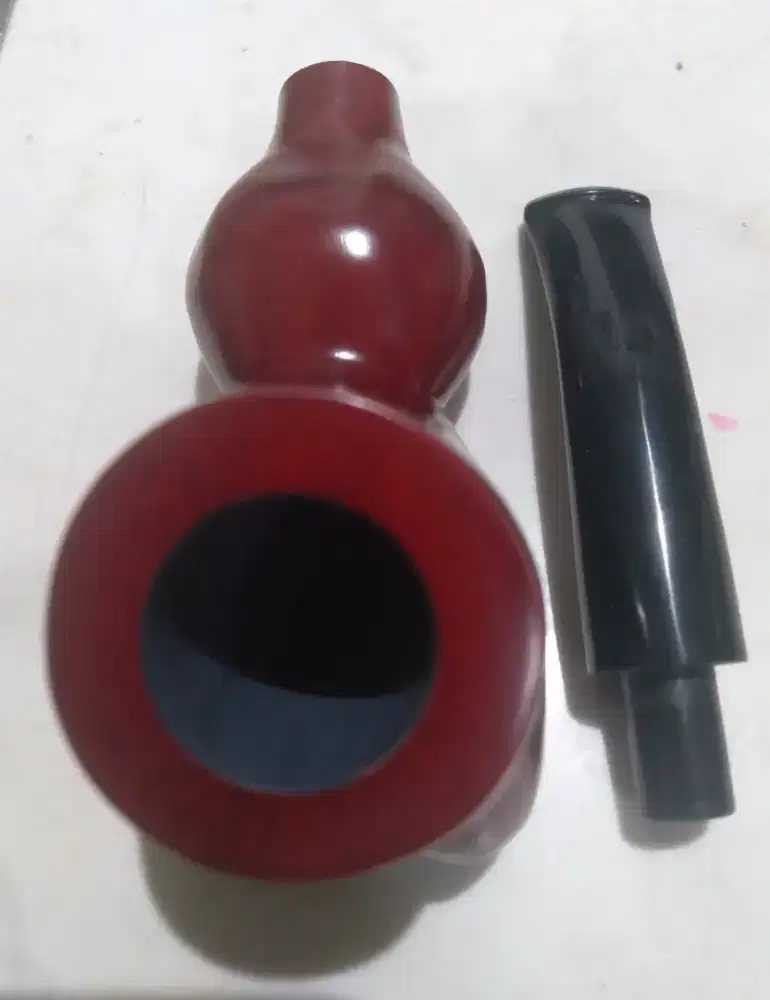 Cangklong Pipa Import Kayu Red Wood Unik