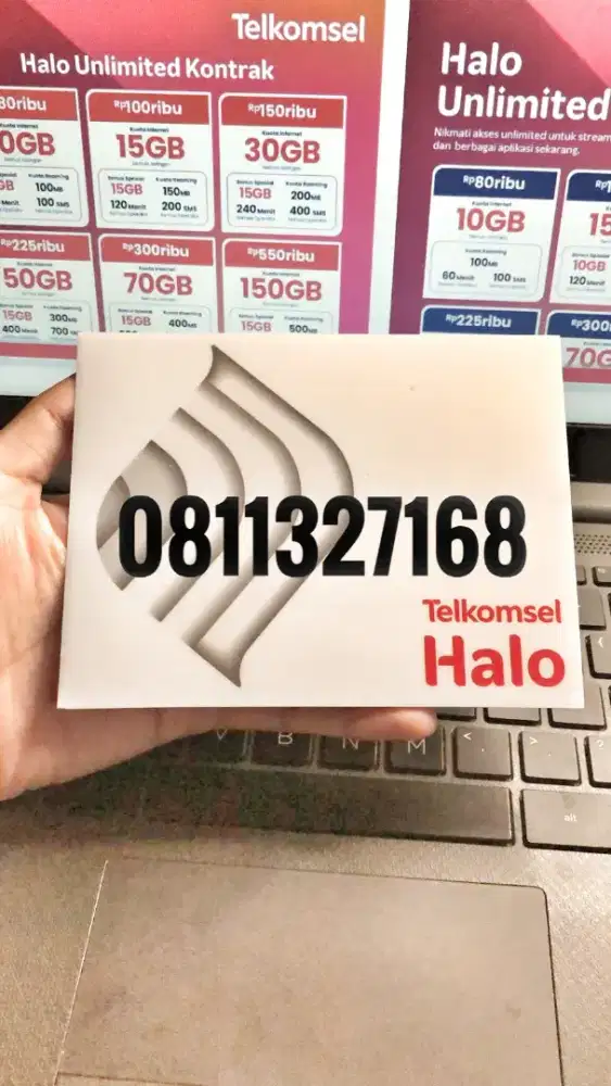 TELKOMSEL HALO 10 DIGIT NOMOR CANTIK ILUFA 168 PASCABAYAR