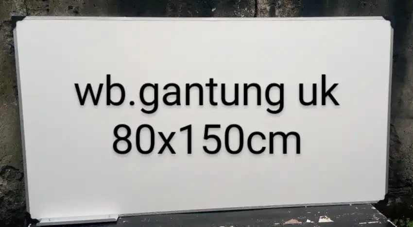Whiteboard gantung non magnet uk.80x150cm