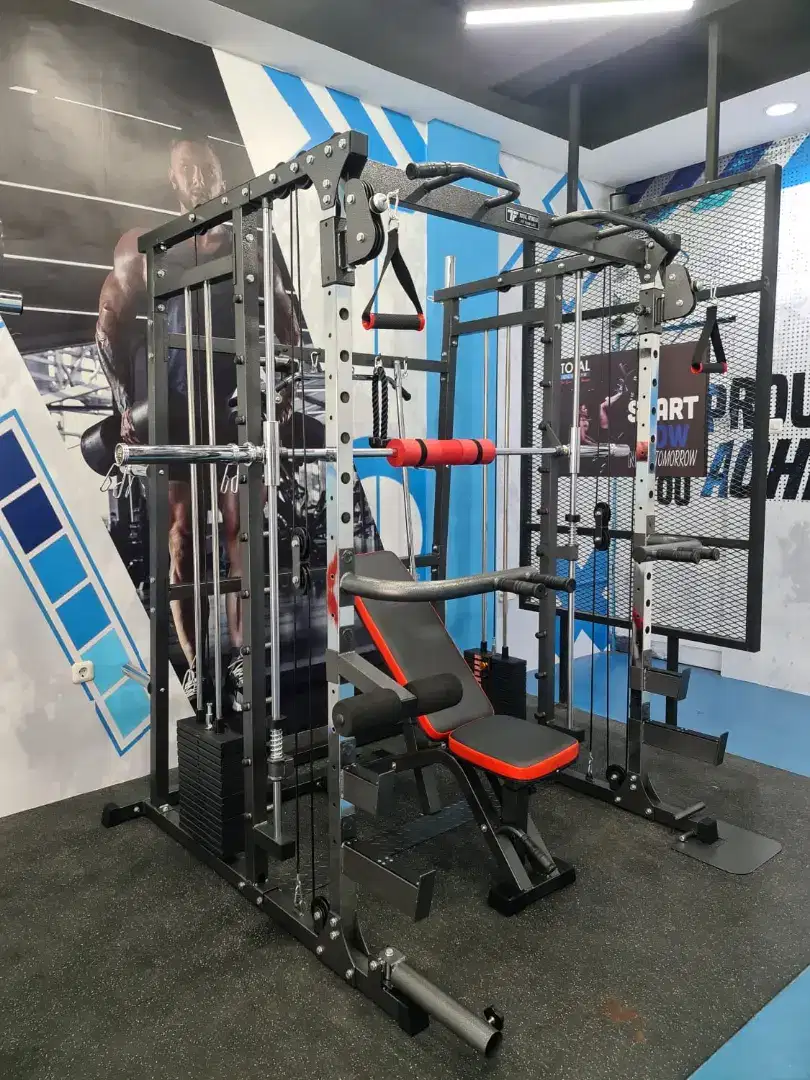 POWER RACK TL 026 BEBAN STEACK 150 KG SMITH MACHINE ALAT FITNESS GYM