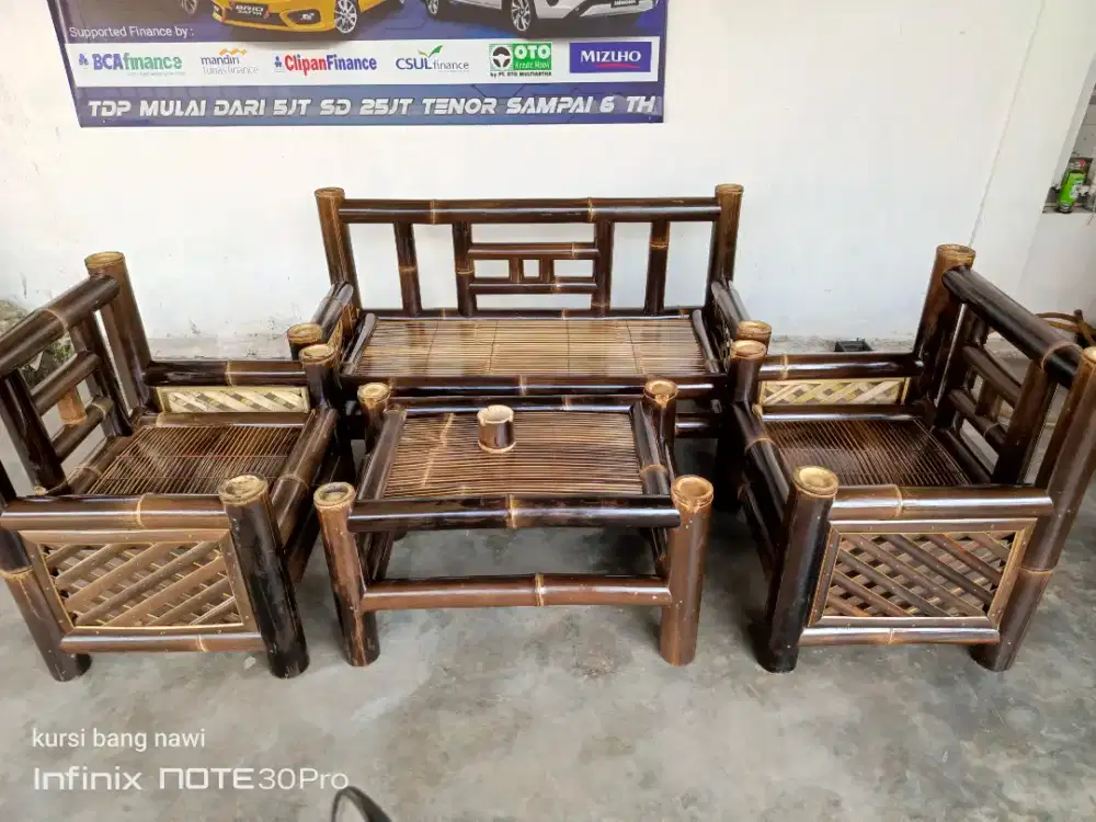 kursi dan bale dr bambu hitam asli COD bayar di tempat