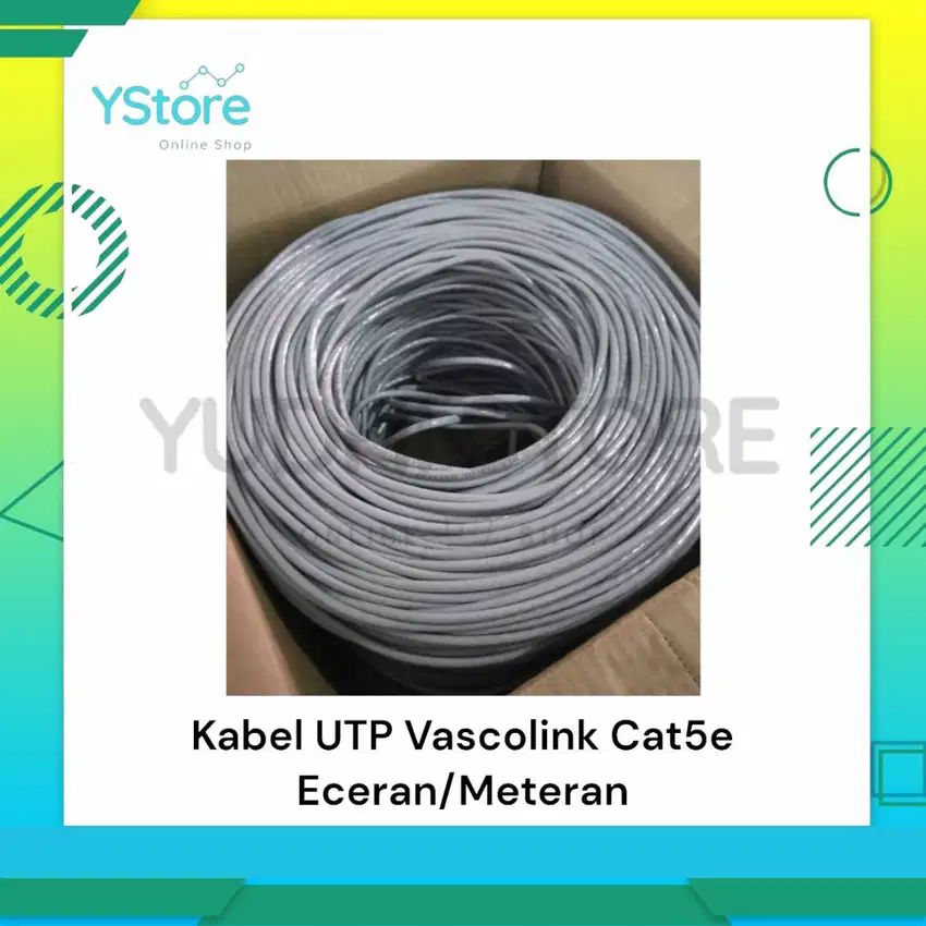 Kabel LAN UTP STP FTP Meteran Cat 5e Cat 6 Kualitas Bagus