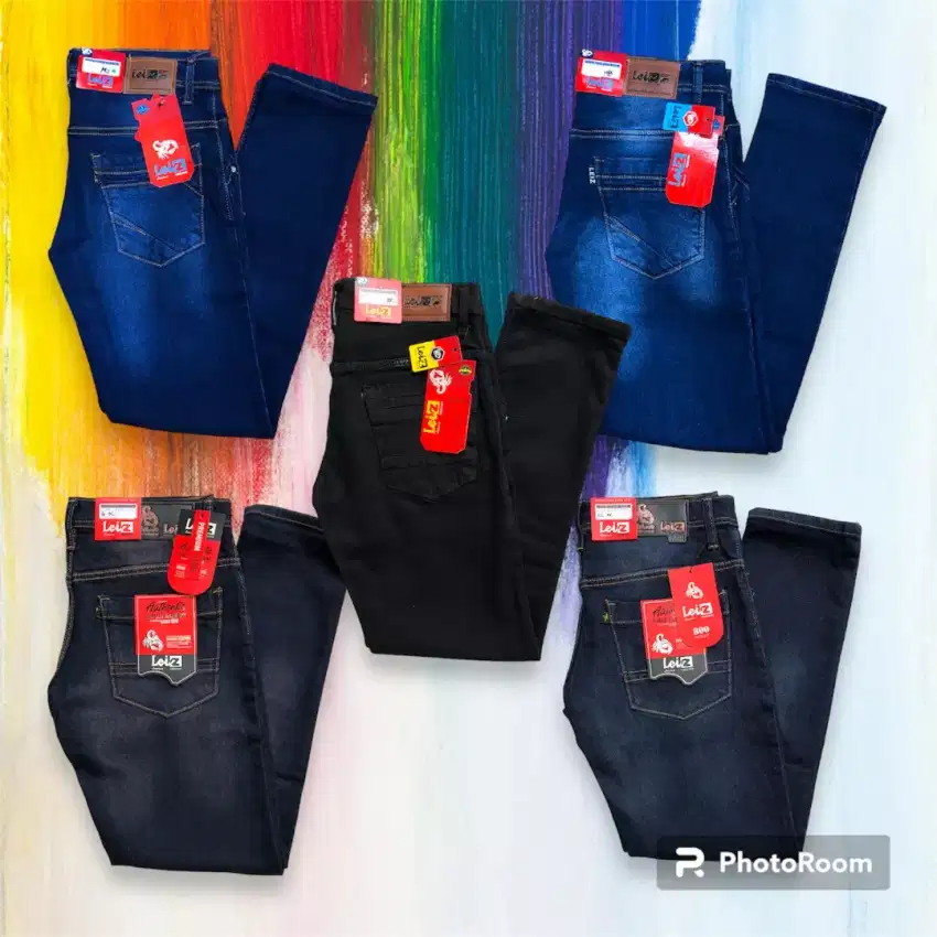 Celana jeans karet  leiz