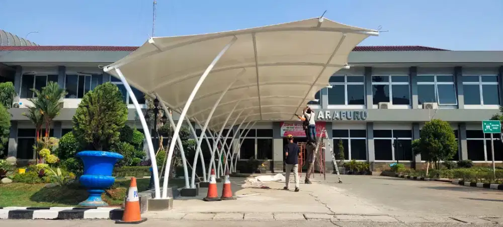 Pasang kanopi membran pasang baru