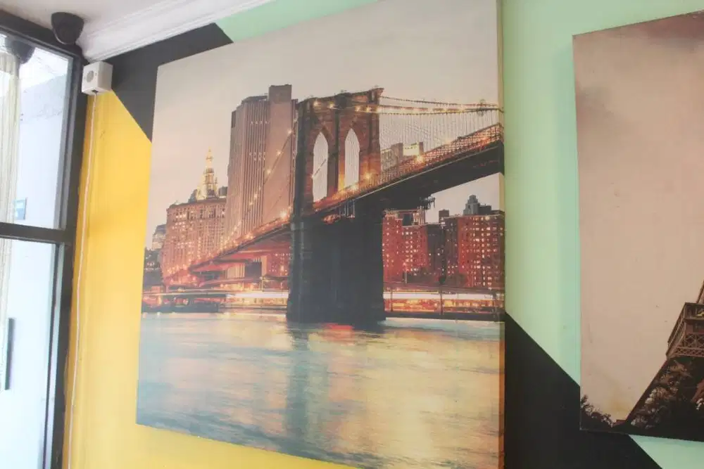 Pajangan Dinding Informa Foto Print Jembatan Brooklyn 100x100 Cm