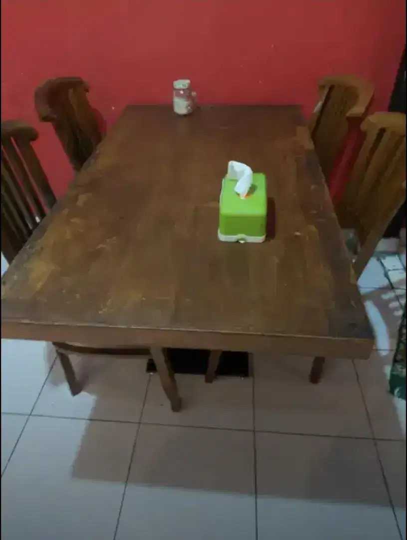 Meja jati untuk cafe