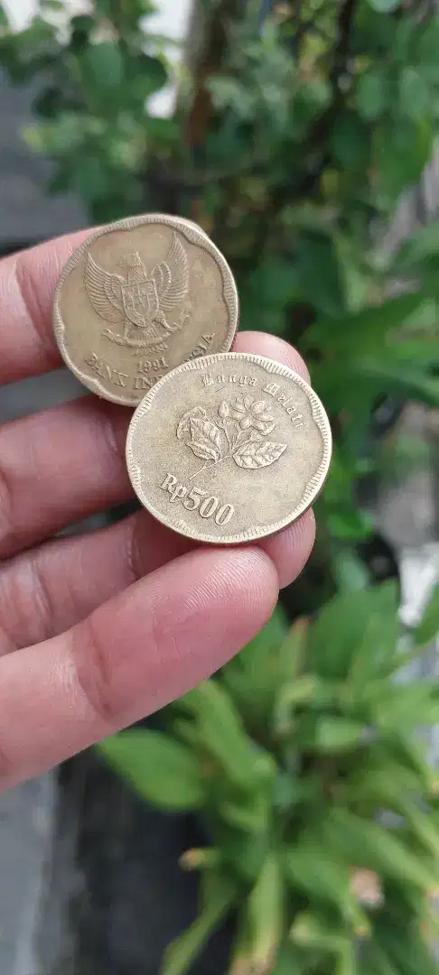 UANG KOIN KUNO 500 RUPIAH MELATI ASLI