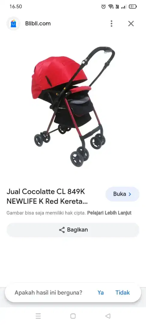 Stroller  New Life CL849 Up Red