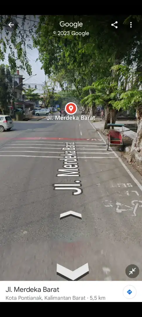 Tanah strategis tepi jalan merdeka barat