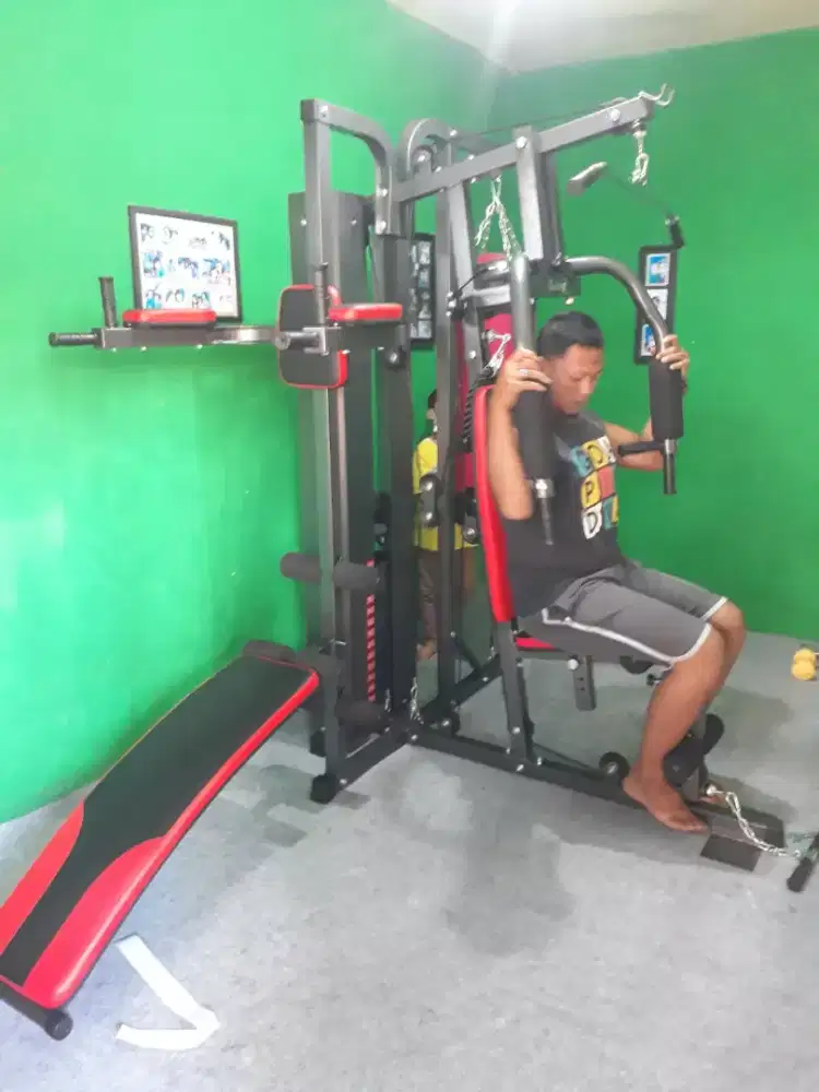 Alat fitnes home gym 3 sisi samsak tinju  new