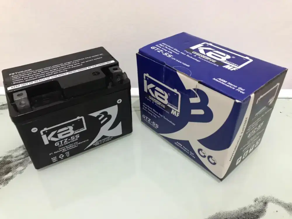 Aki motor merk kb gtz5s 12v 5ah accu kering bergaransi