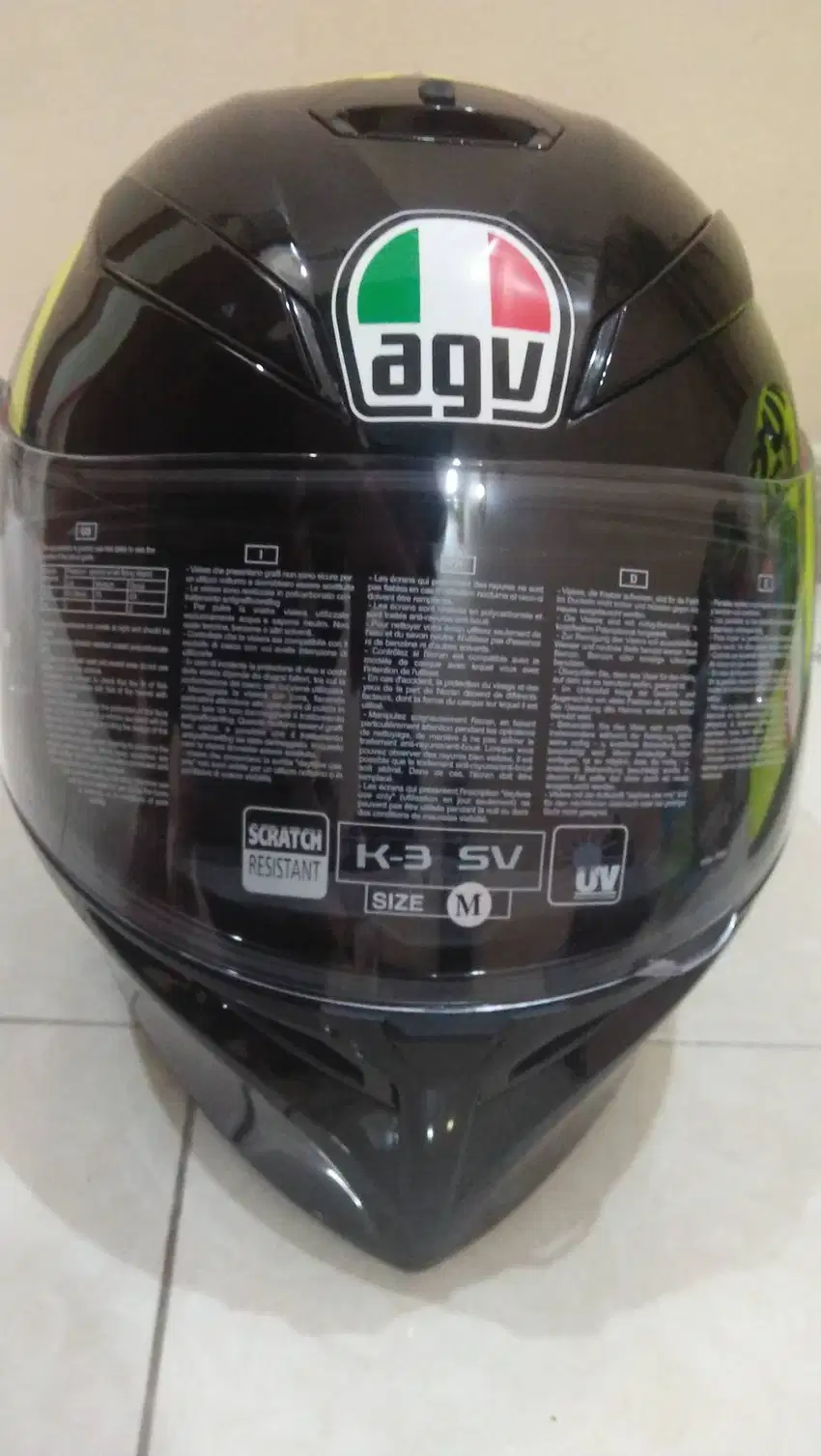 HELM AGV K3 SV BOLLO ORIGINAL ROSSI 46 FULL FACE BALAP