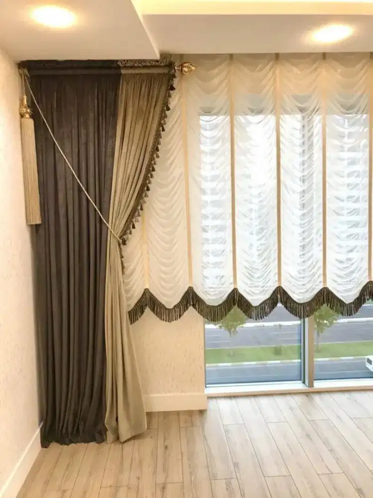 Pasang gordyn gorden hordeng murah vertikal roll blind jasa tirai viv