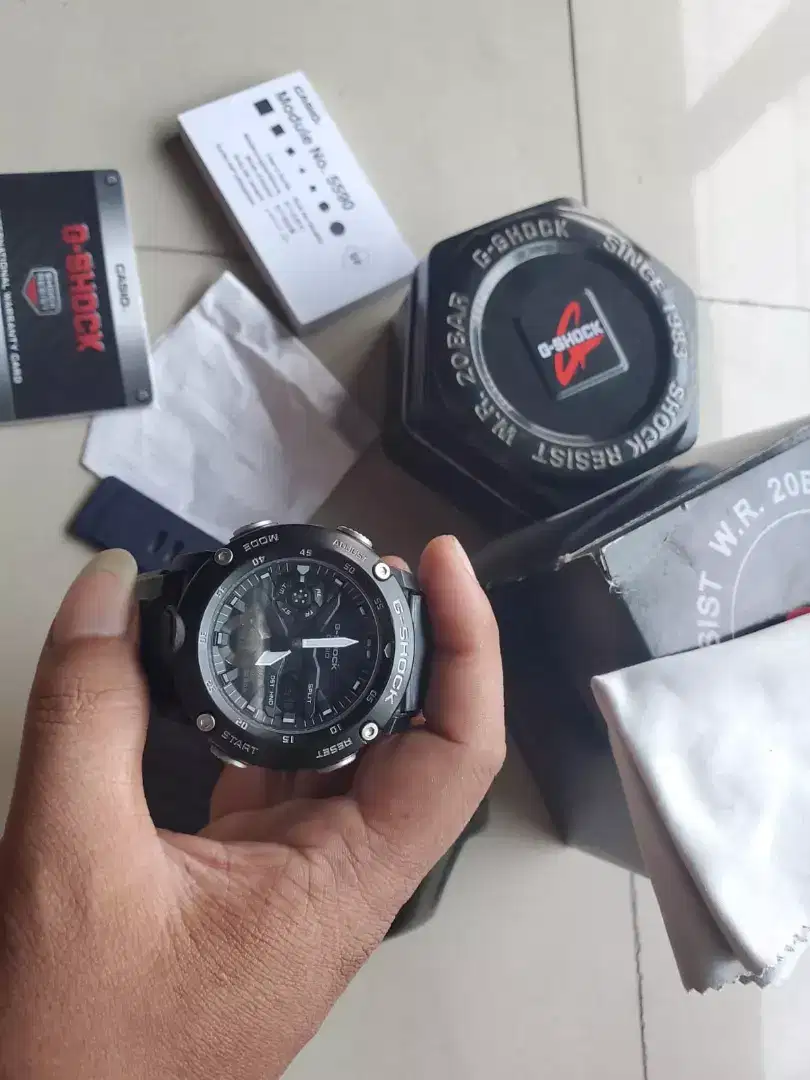 Jam tangan Casio G-Shock GA-2000 Carbon guard original fullset