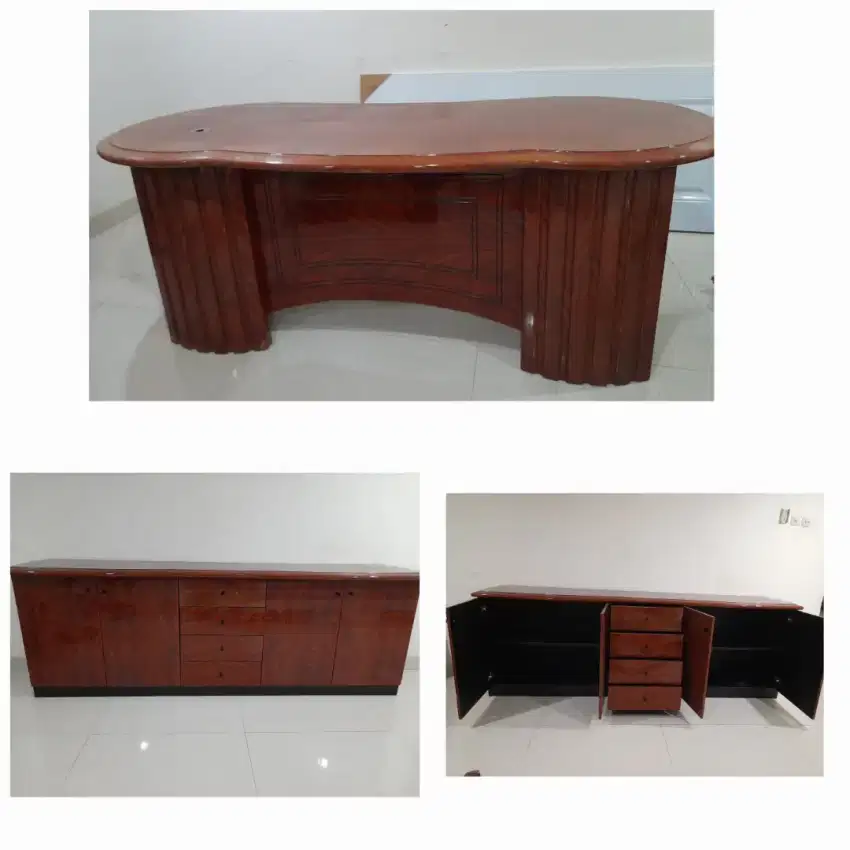 99% BARU Meja Direktur Manager Bos Kantor 1 Laci (BAHAN PREMIUM KILAT)