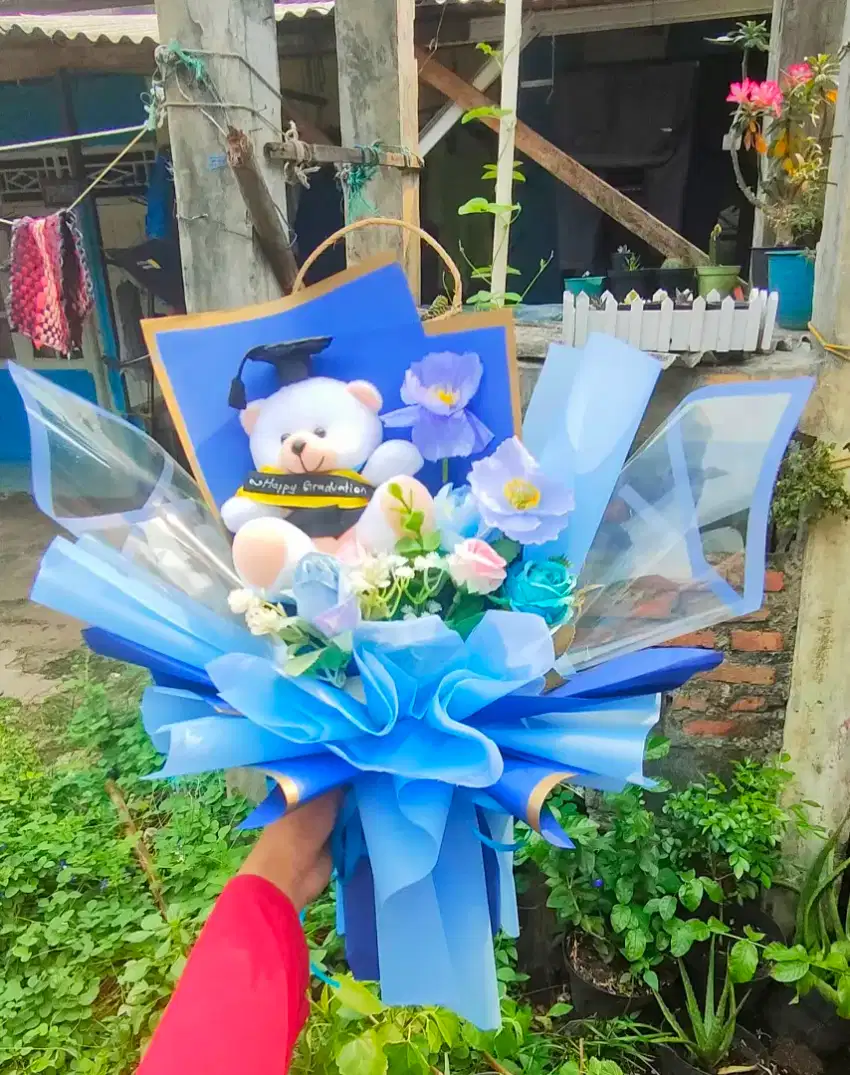 Buket wisuda blue