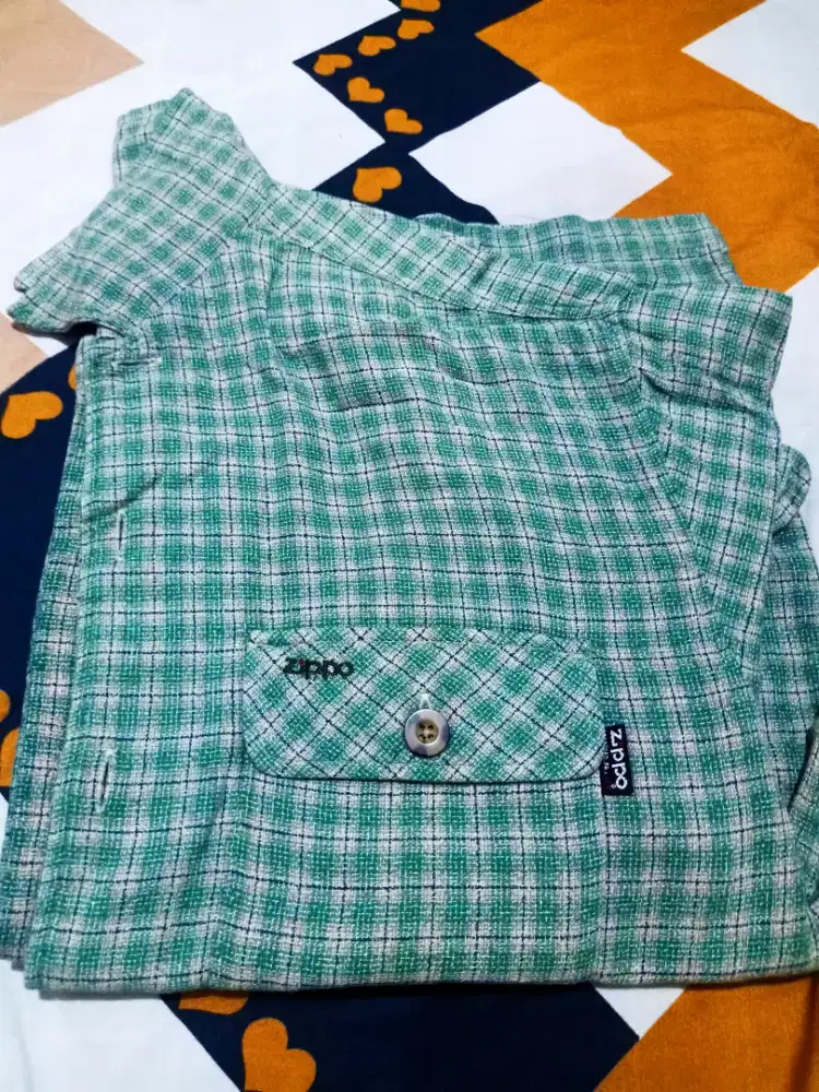 Jual kemeja flanel zippo & kaos long sleeve osella