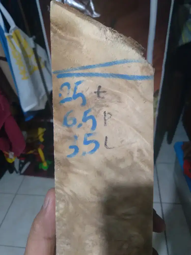 Kayu Amboyna Bahan Handle Kerajinan Pipa Cangklong