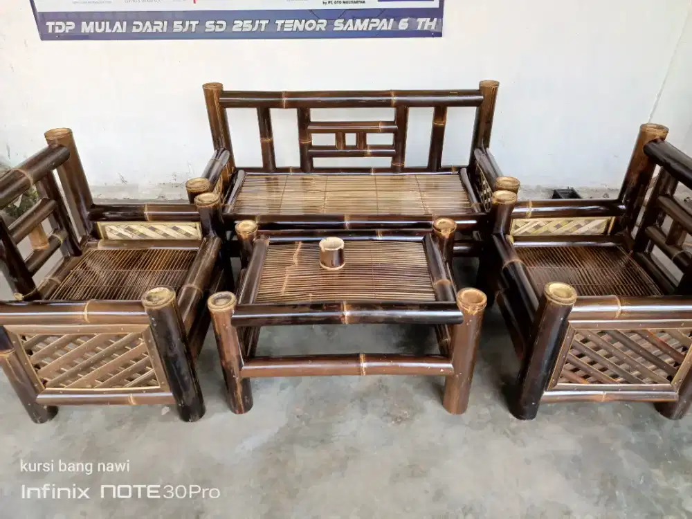 Kursi dan bale dr bambu hitam asli cod