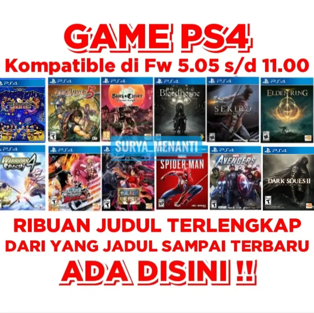JUAL GAME PS4 TERLENGKAP MURAH MERIAH TERJANGKAU