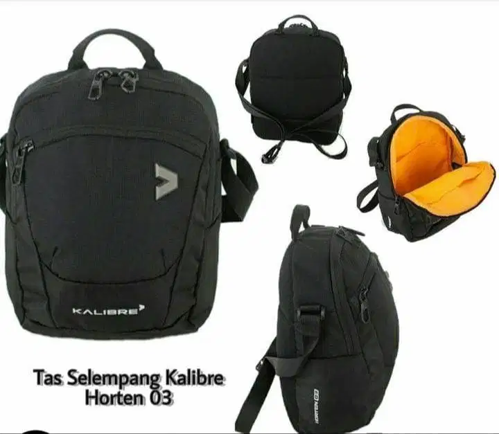 Best-KALIBRE ORI Tas Selempang Kalibre Horten 03 Ukuran 7inch Hitam