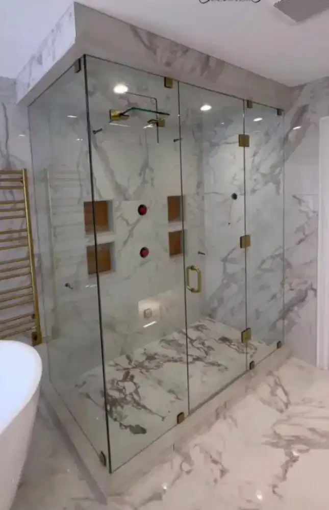 Kaca shower kamar mandi kaca tampret