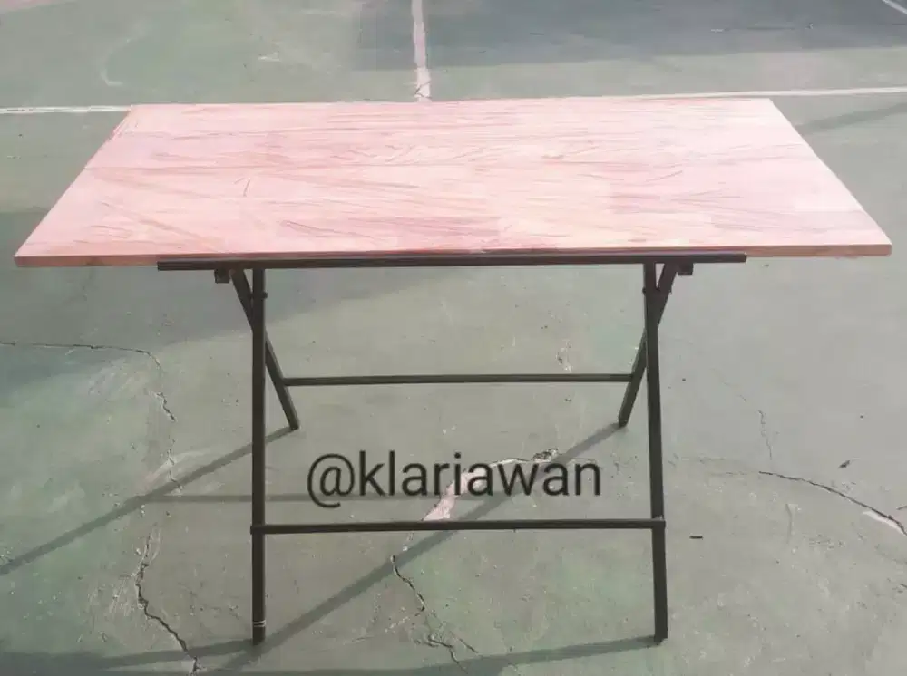 Meja lipat kayu jati belanda