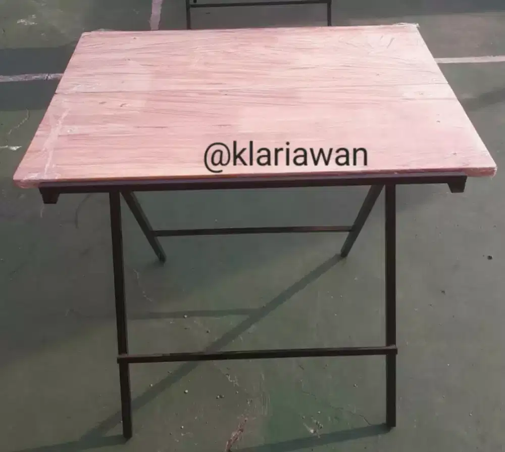 Meja lipat kayu jati belanda