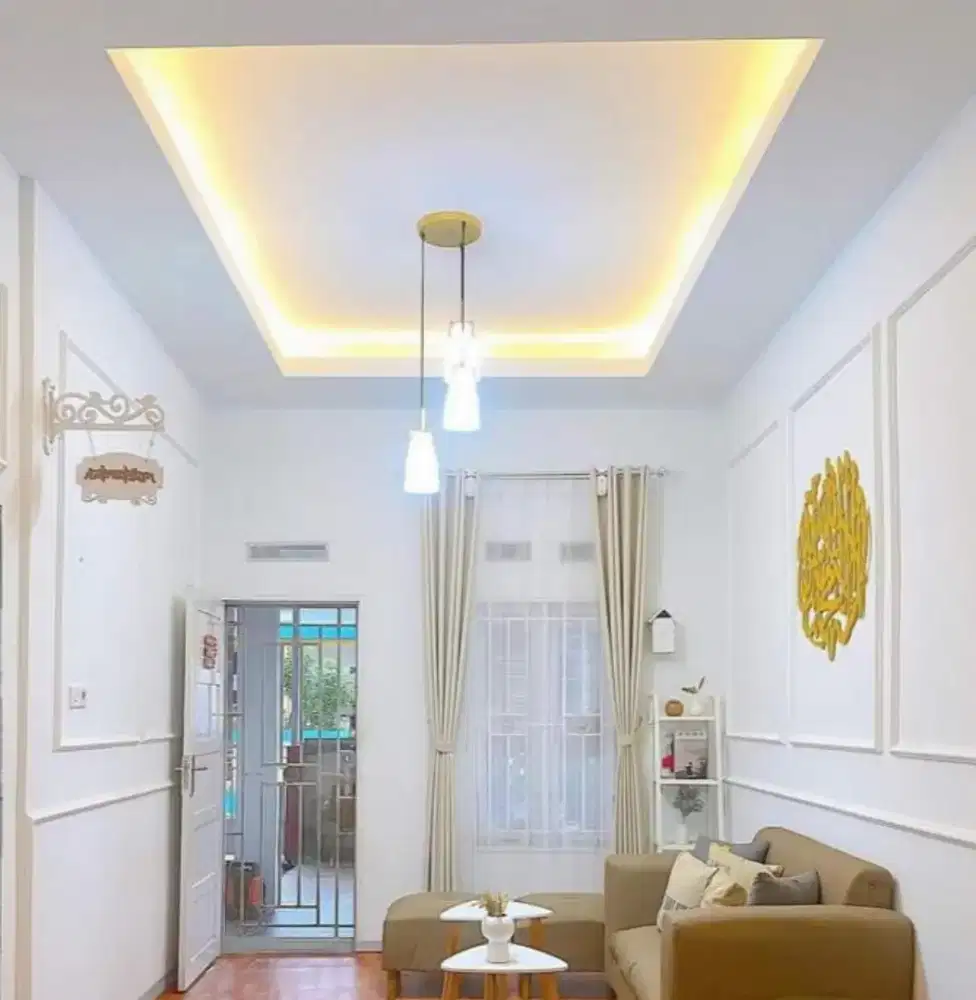 Plafon Partisi Gypsum Rangka  Besi Hollo dan  Tukang Cat Karawang