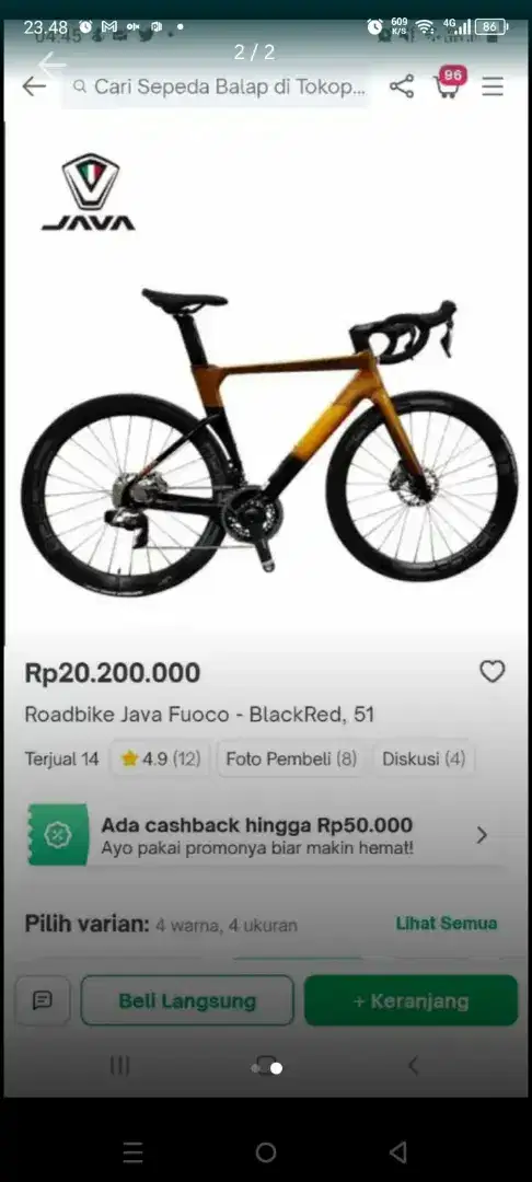 DIJUAL SEPEDA RB BEKAS RASA BARU KONDISI MULUS PAKE 2X DOANG