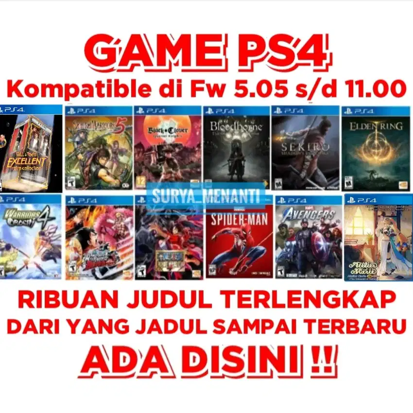 JUAL GAME PS4 TERLENGKAP TERJANGKAU MRH HARGANYA