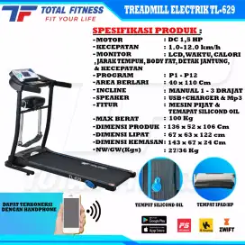 Alat fitnes treadmill elektrik TL 629 new