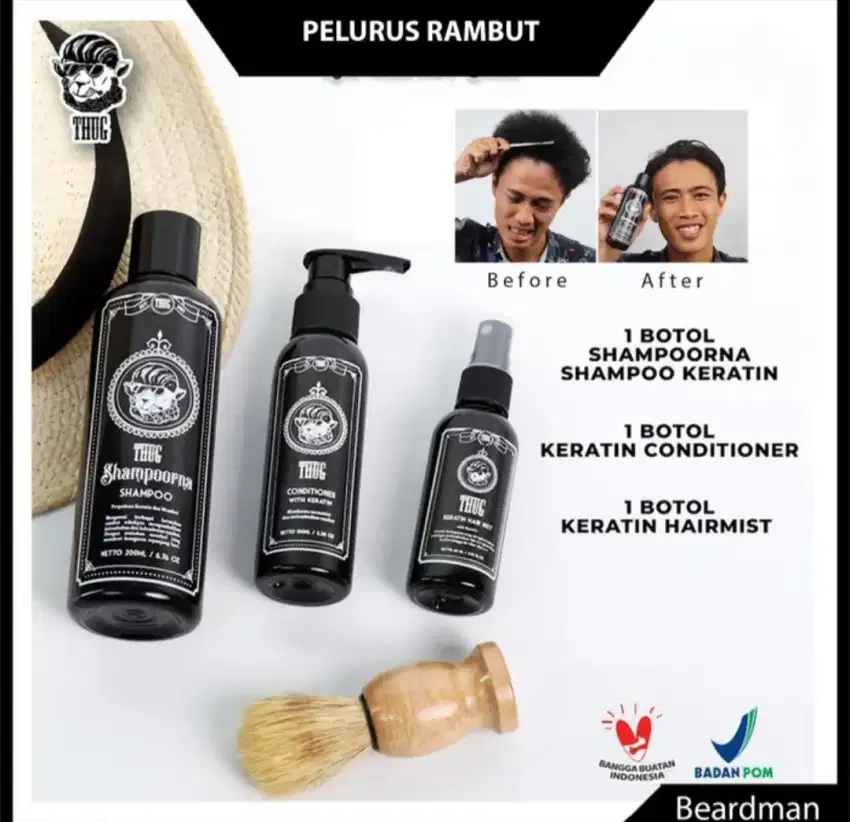 Thug Hair Mist Keratin Pelurus Rambut