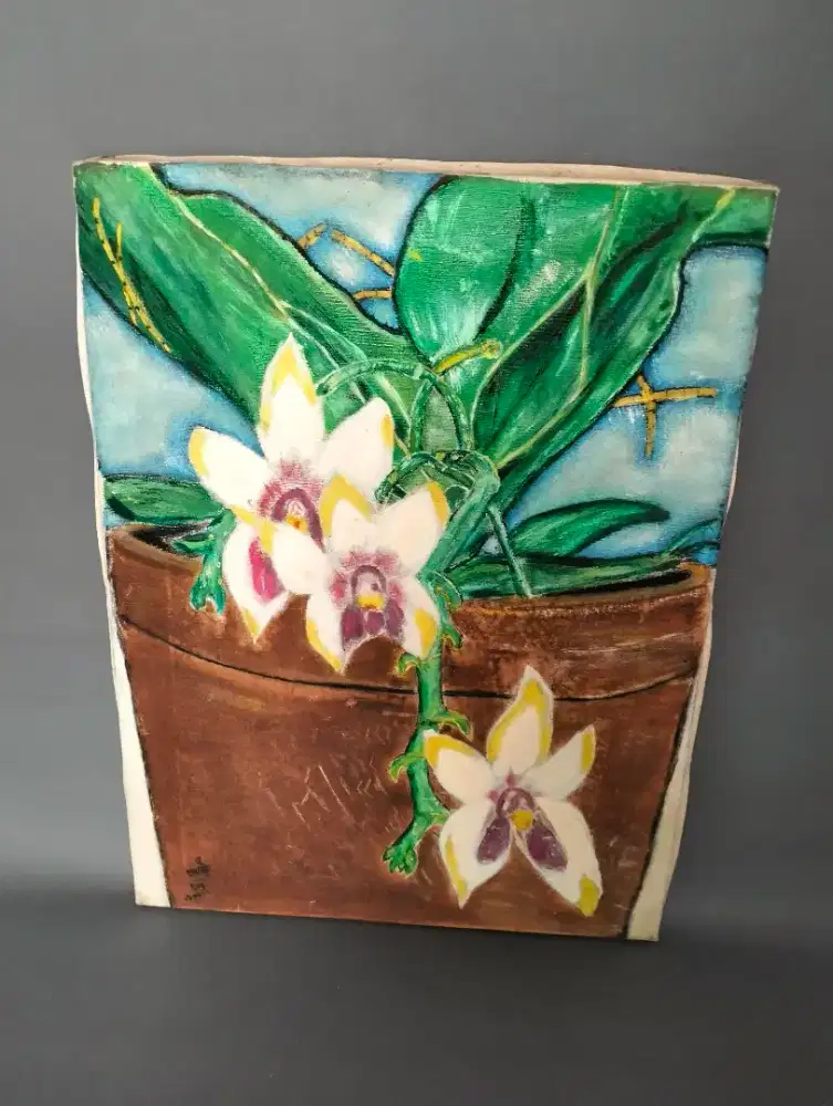 Lukisan Anggrek cantik