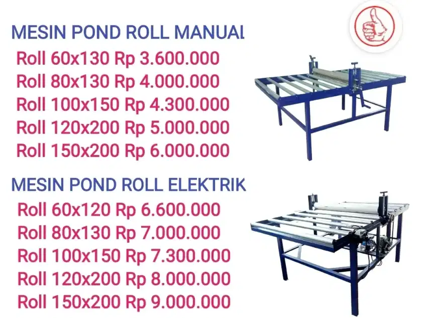 Mesin Pond Roll Manual dan Elektrik Type 2