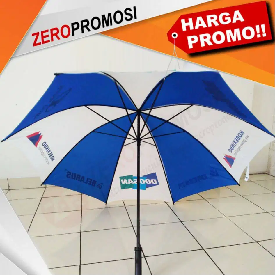 Souvenir Payung Golf Manual Lapis Silver Kode 76001