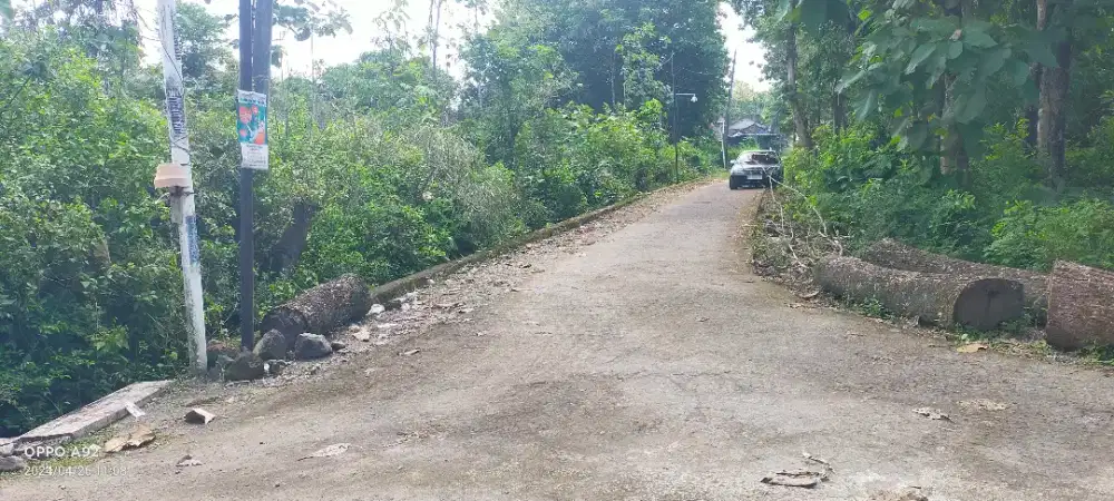 Jual tanah pwkarangan lokasi barat waduk cengklik lus1750m hrg 450rb/m