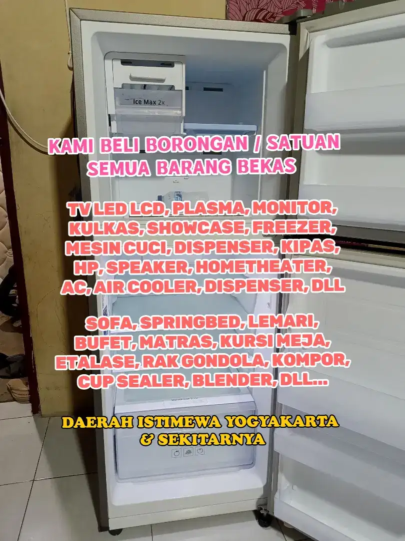 DIBELI terus Barkas Kulkas Freezer Showcase Tv Led Ac Sofa Springbed