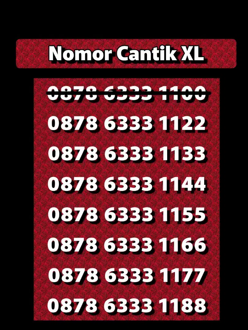 Nomor Cantik XL