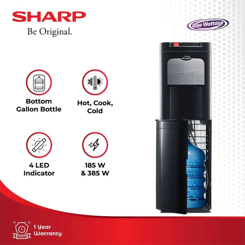 dispenser galon bawah sharp low watt