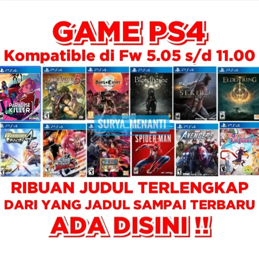 JUAL GAME PS4 TERLENGKAP MURAH MERIAH HARGANYA