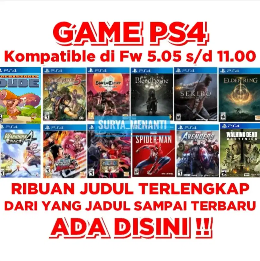 JUAL GAME PS4 TERLENGKAP MRH MERIAH HARGANYA TERJANGKAU