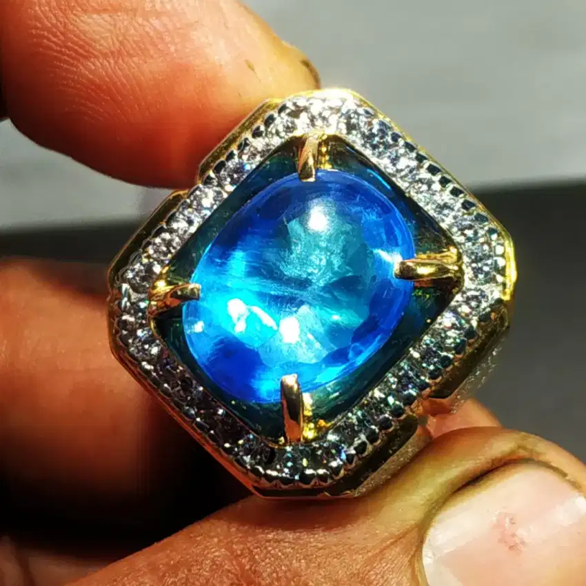 Dijual cincin perak Blue Topaz