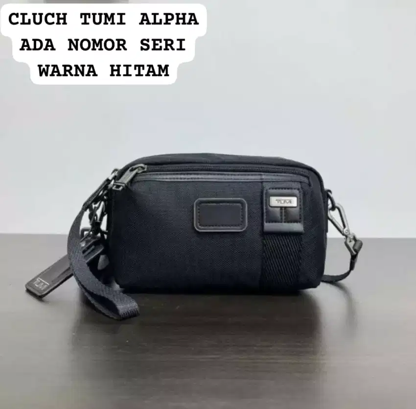 CLUTCH TUMI ALPHA HITAM SLINGBAG SELEMPANG HANDBAG