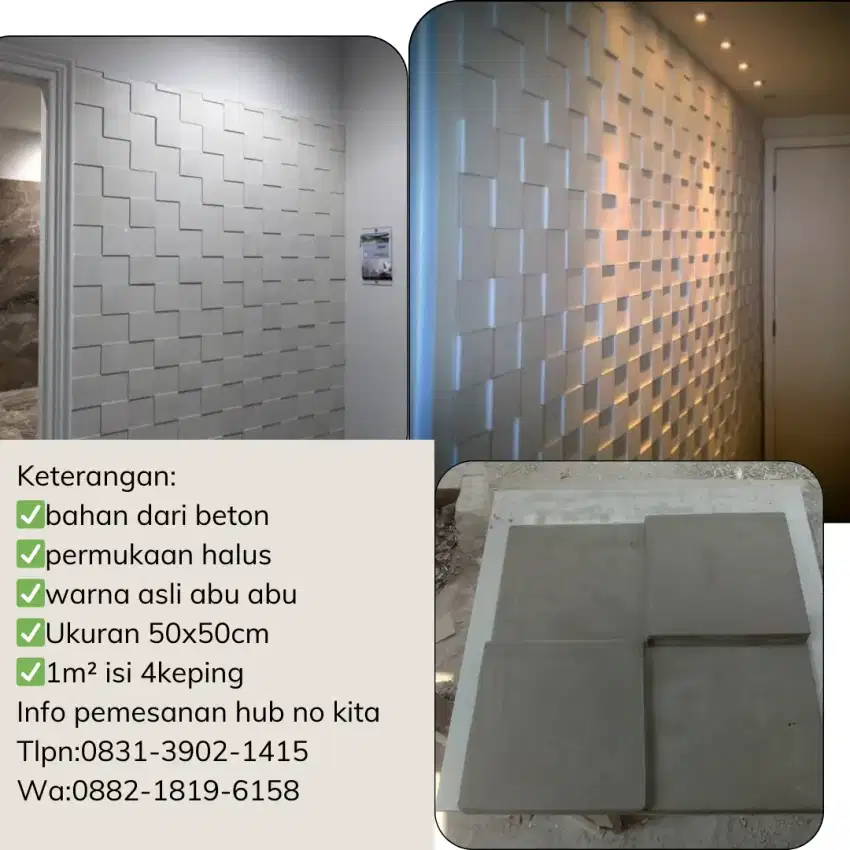 Wall panel 3d dari beton