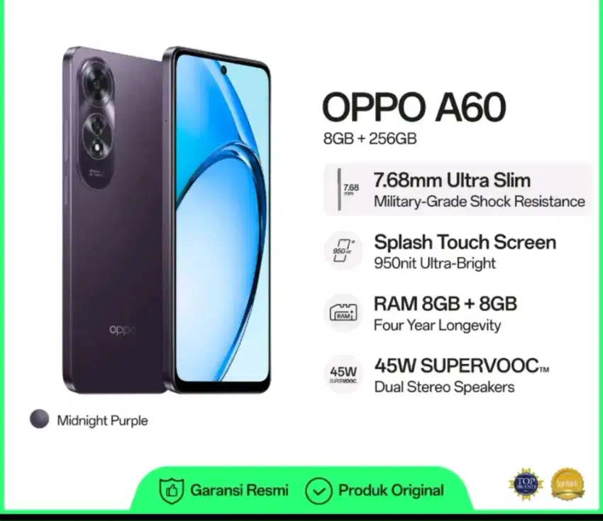 Oppo A60 ram 8/256