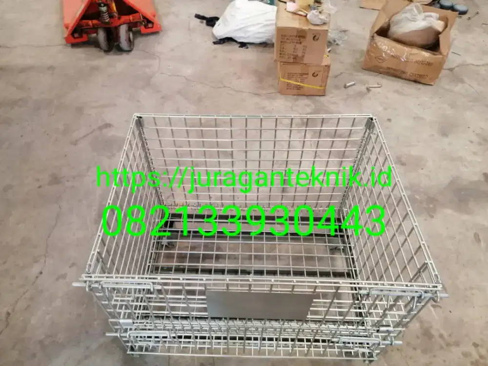 Keranjang Besi Lipat / Pallet Mesh Stocky