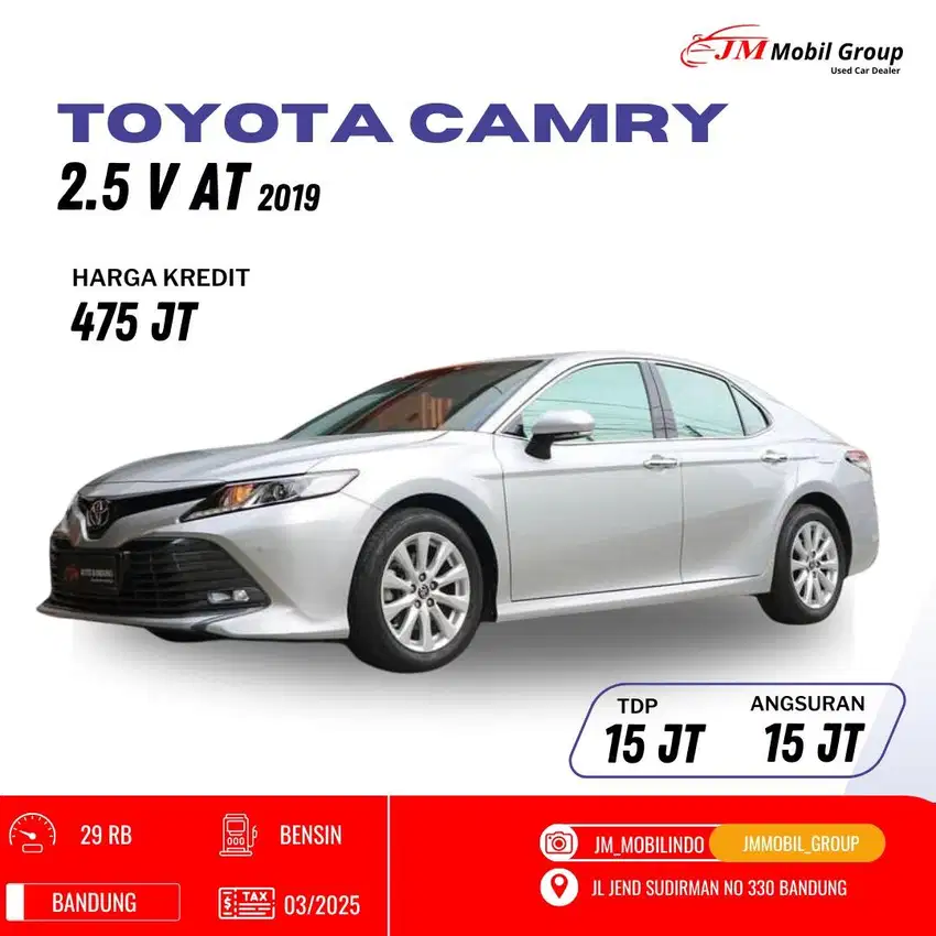 (TDP 15 jt)Toyota Camry V 2.4 AT 2019, silver, istimewa